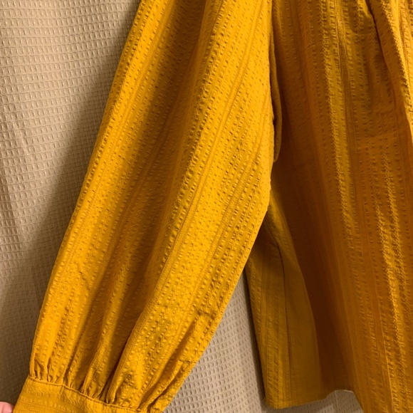 NWT LC Lauren Conrad Gold Blouse Puffy 3/4 Sleeves Women's XL - Picture 6 of 16